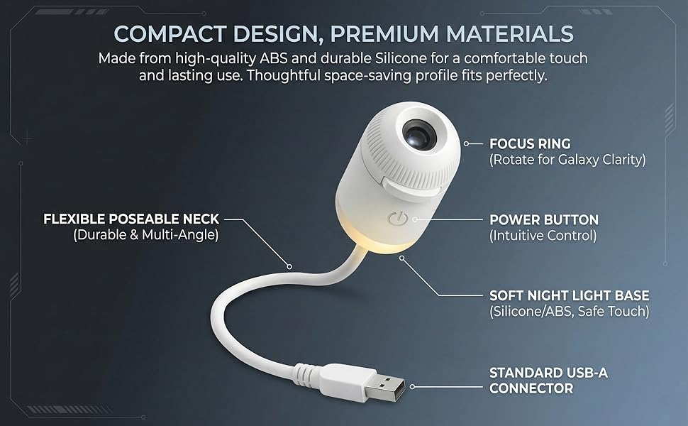 2-in-1 galaxy projector night light