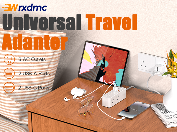 European Travel Plug Adapter,WRXDMC Universal Power Adapter for EU UK US AUS