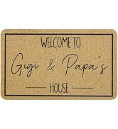 Cabana Bro Gigi and Papa Gifts Door Mat, Welcome to Gigi and Papa's House Doormat for Front Door ...