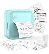 Label Maker Machine with Tape - Inkless Mini Bluetooth Label Printer with Multiple Templates, Wid...