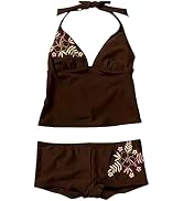 Whimsy Beach Swimsuit 2000s Vacation Going Out Outfits Sexy Vintage Summer Set 2 Pieces Y2k Flora...