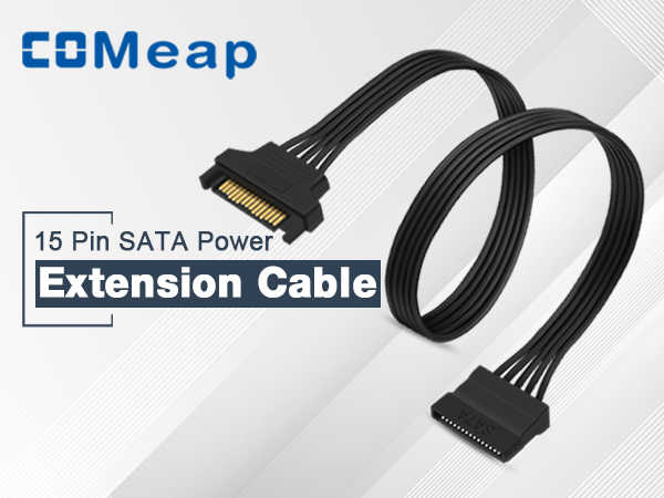 15 Pin SATA Power Extension Cable
