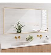 Koonmi Gold Mirrors for Wall, 30x60 Inch Bathroom Mirror, Rectangular Wall Mirror for Living Room...