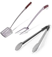 Grille Perfect Super Long 24-inch Fork, Tongs, and Spatula for Barbecue and Griddle | Long Handle...