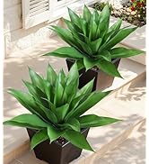Ivydale Outdoor Faux Plants, 2 PCS 28" Artificial Agave Plant for Outdoors Outside Decoration, La...