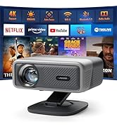 [Netflix Officially&amp;AI Auto Focus]AuKing Smart Projector with Wifi and Bluetooth,Auto Focus&amp;Keyst...