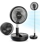 Belife X8 Portable Fan, 7200mAh Battery Powered Fan Rechargeable, Oscillating USB Desk Floor Fan ...