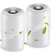 2 Pack YARIKI Air Purifiers for Bedroom with Essential Oil Diffuser,Small Air Purifier with Night...