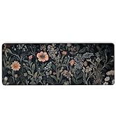 Wildflowers, Botanical - 3mm Thick Long Non-Slip Rubber Base Mouse Pad, 31.5 X 11.8 Inch, Floral ...