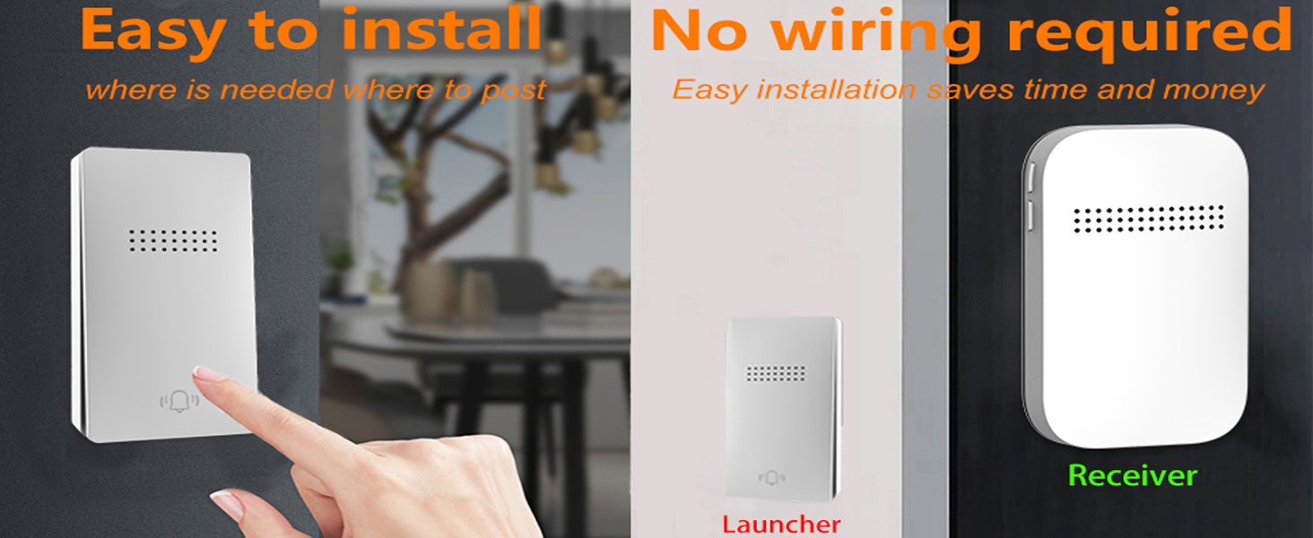 Self-Powered Door Bells No Battery Required for Home