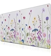Samgula Desk Mouse Pad Flower Keyboard Mat, Mouse Pads Office Desk Pad, The Mousepad Non-Slip Rub...