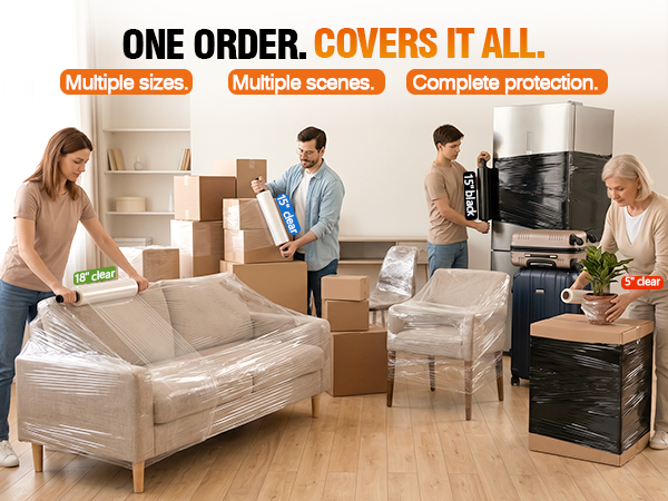 Plastic Stretch Film Shrink Stretch Wrap Moving Supplies Packing Shipping Pallet Boxes Dorm college
