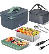 Vingud Electric Lunch Box Food Heater 100W, 4 in 1 Heating Lunch Box for Work/Car/Truck, Heated L...