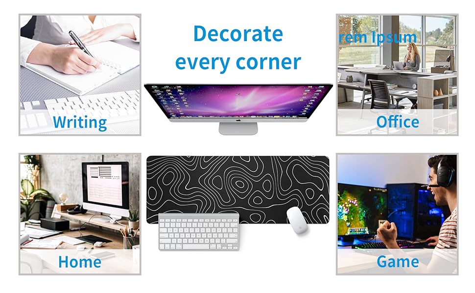 Gaming Desk Pad Working Writing Desk Mat