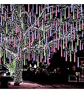 Rain Drop Lights, Aukora LED Meteor Shower Lights, Xmas Lights Outdoor 12 inch 8 Tubes, Icicle Sn...