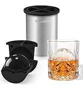 Clear Ice Cube Maker - 2.5" Ball - Stainless Steel Clear Ice Maker - Compact Design - for Old Fas...