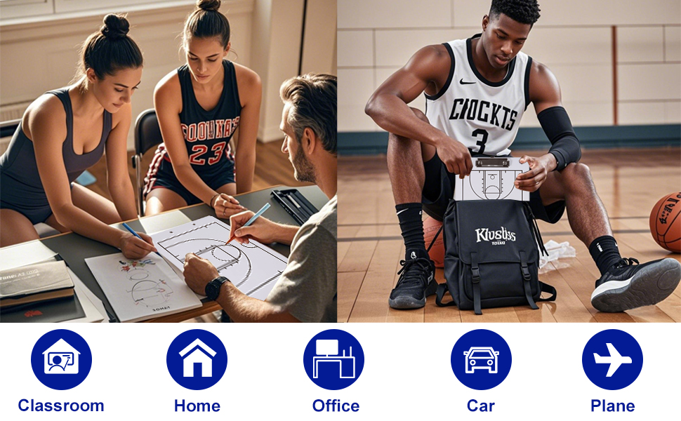 This clipboard fits easily into a backpack, discuss tactics anytime, anywhere.