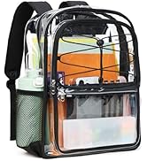 Vorspack Clear Backpack for School - Heavy Duty Clear Bookbag for Girls Boys Large See Through Ba...