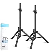 Vondynote Pair of Tripod Speaker Stands PA DJ Short Tripod Speaker Stand Slim Mini Speaker Stand