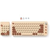 Meetion Gamer Portable Bluetooth Colorful Computer Keyboards, Wireless Spilt Ergonomic Keyboard w...