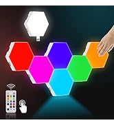 IFTHFOUR Hexagon LED Lights,Remote Control Wall Lamp,Intelligent Modular Touch Colorful DIY Lamp,...
