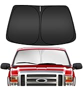 ARISMOTOR Windshield Sun Shade for Ford Super Duty F250 F350 F450 F550 2017-2022, Custom Fit Fold...