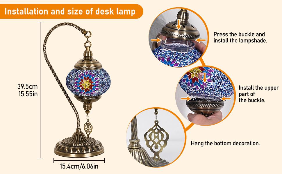 Glass Night Stand Light Fixture