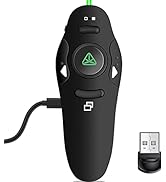 Rechargeable Presentation Clicker Wireless Presenter Remote USB Control Powerpoint PPT Clicker,Gr...