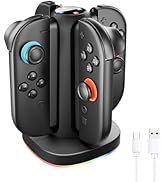 MARSDOCK Charging Dock for Nintendo Switch 2 Joycon - 4 in 1 Magnetic Joycon 2 Charger Fast Contr...