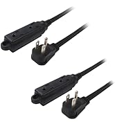 Ultra Explorer 2 Pack 3 FT Extension Cord, 16 AWG 3 Outlet Power Strip, 3 Wire Grounded Flat Plug...