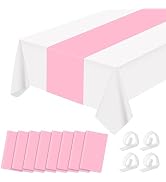 Premium Disposable Plastic Table Runner 14 x 108 Inch Table Runner for Wedding Dinner Birthday Ba...