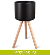 Mid-Century Metal Flowerpot with Stands