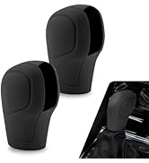 AWGUKA 2 PCS Car Gear Shift Head Cover, Comfortable Handle Handbrake Shifter Cover, Anti-Slip Aut...