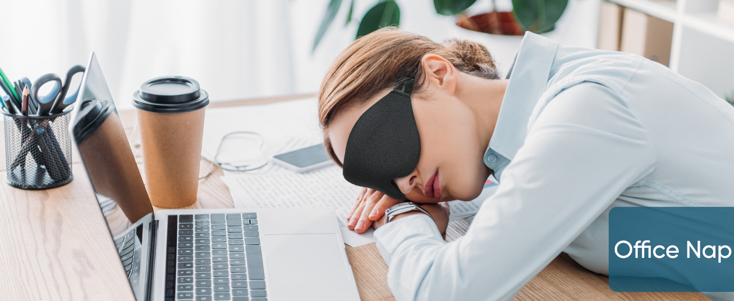 Eye mask made of high-grade memory sponge and super-smooth woven fabric,lightweight and comfortable