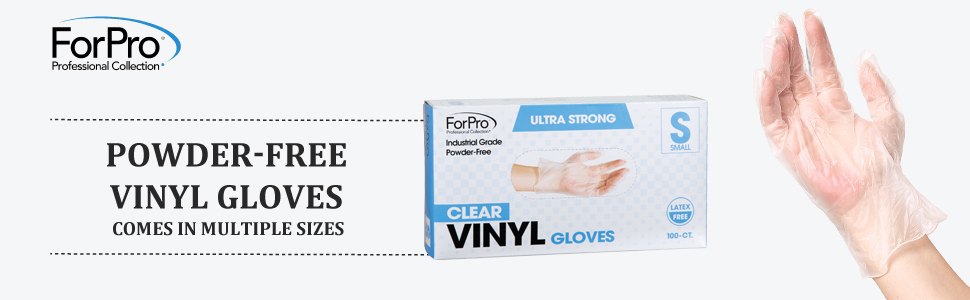 ForPro Powder Free Vinyl Gloves