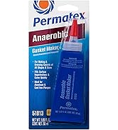 Permatex 51813 Anaerobic Gasket Maker, 50 ml Tube , Red, Packaging may vary.