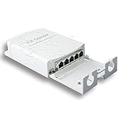 Poe Extender, 1 in 4 Out PoE+ Repeater, 10/100Mbps, Extends 250m, 60W Comply with IEEE802.3af/at ...