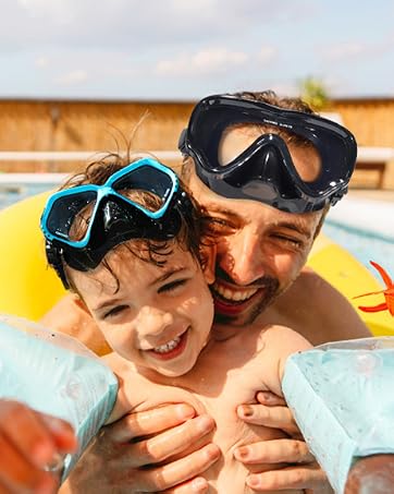 kids swim goggles with nose cover