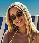 FEISEDY Retro Oval Sunglasses for Women 90s Narrow Round Lightweight Shades Y2k Trendy Sunnies B1171