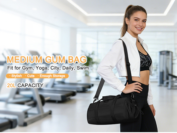 medium gym bag for women