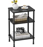 Homedawn Side Table, Small End Table, 3-Tier Nightstand with Storage Shelves, Sofa Table for Smal...