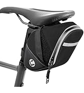 WOTOW Bike Saddle Bag - Waterproof Strap-on Bike Seat Bag - Reflective Bicycle Under Seat Storage...