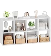Sweetcrispy 8 Cube Storage Organizer - Open Cube Bookshelf with 4 Removable Back Panels, Display ...