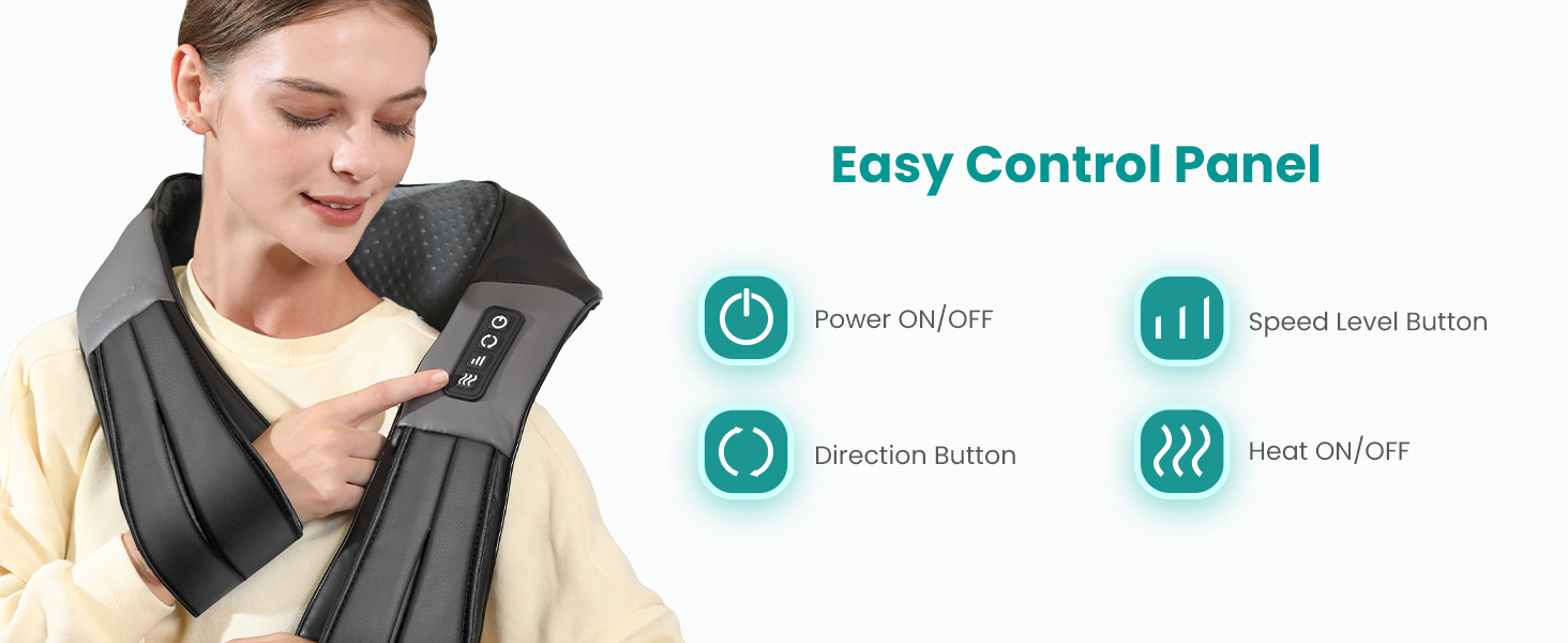 nekteck neck back massager for pain relief deep tissue shoulder massage tool