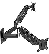 MOUNT PRO Dual Monitor Wall Mount for 13 to 32 Inch Computer Screens, Gas Spring Wall Monitor Arm...
