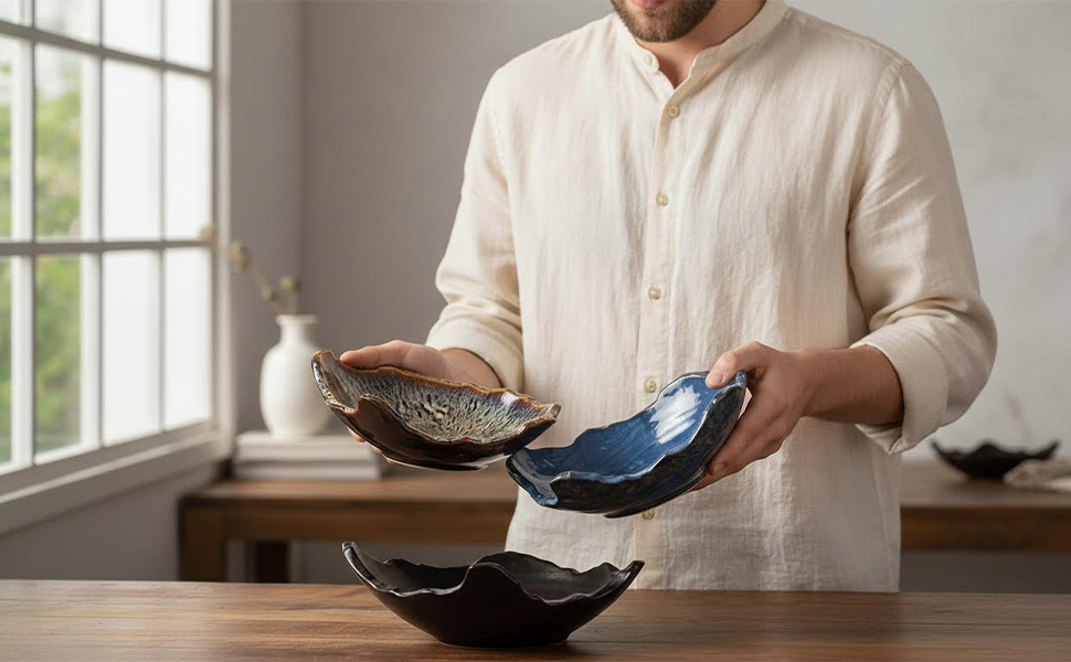 Decorative Bowl with Irregular Rim