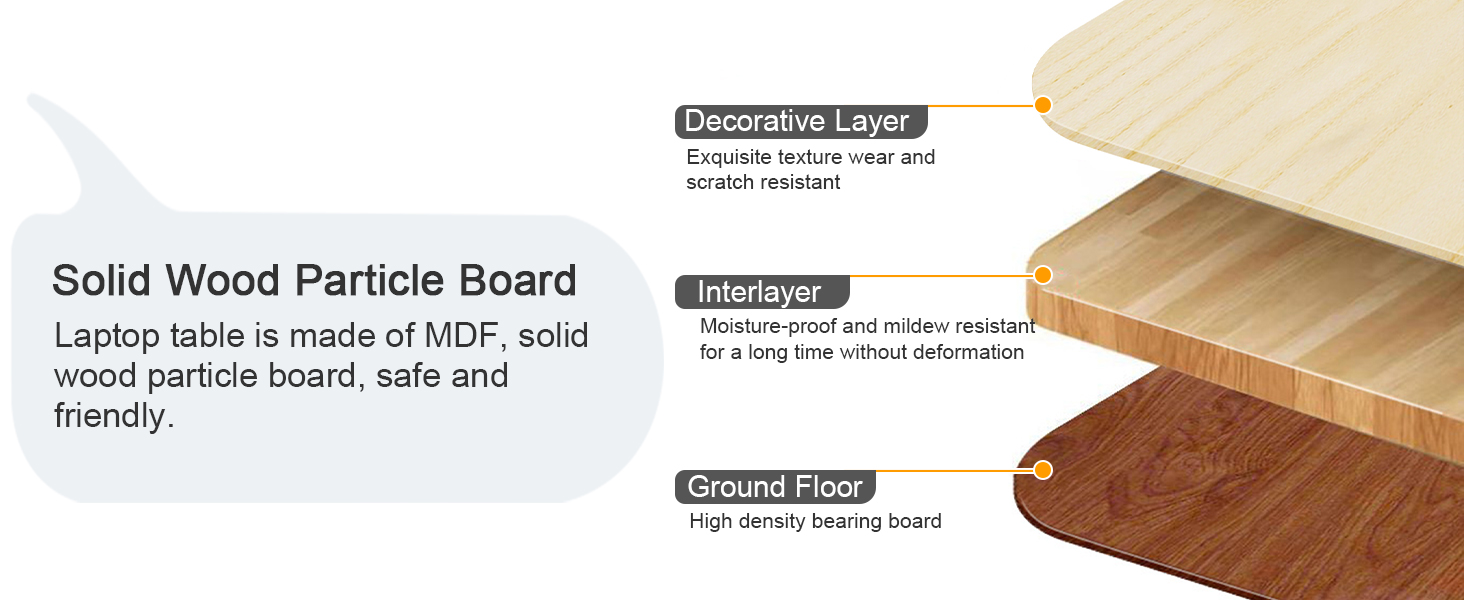Laptop Desk for Bed, Adjustable Laptop Stand with 5 Adjustable Angles, Portable Lap Tray Table