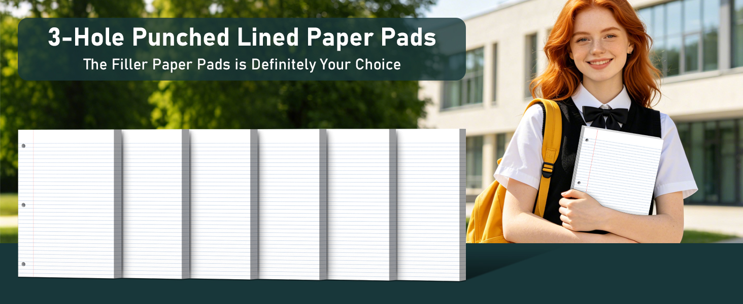 college ruled paper 8x10.5