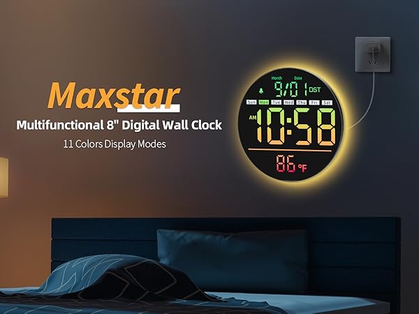 digital wall clock