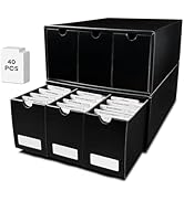 Fageverld Trading Card Storage Box, Collector Cardboard Card Box with 40 Dividers for MTG TCG Mag...